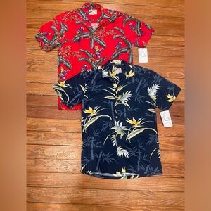 2 PARADISE FOUND MAGNUM PI HAWAIIAN SHIRTS SMALL
